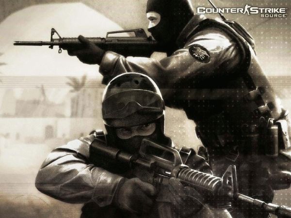 Плакат популярного командного шутера Counter Strike.